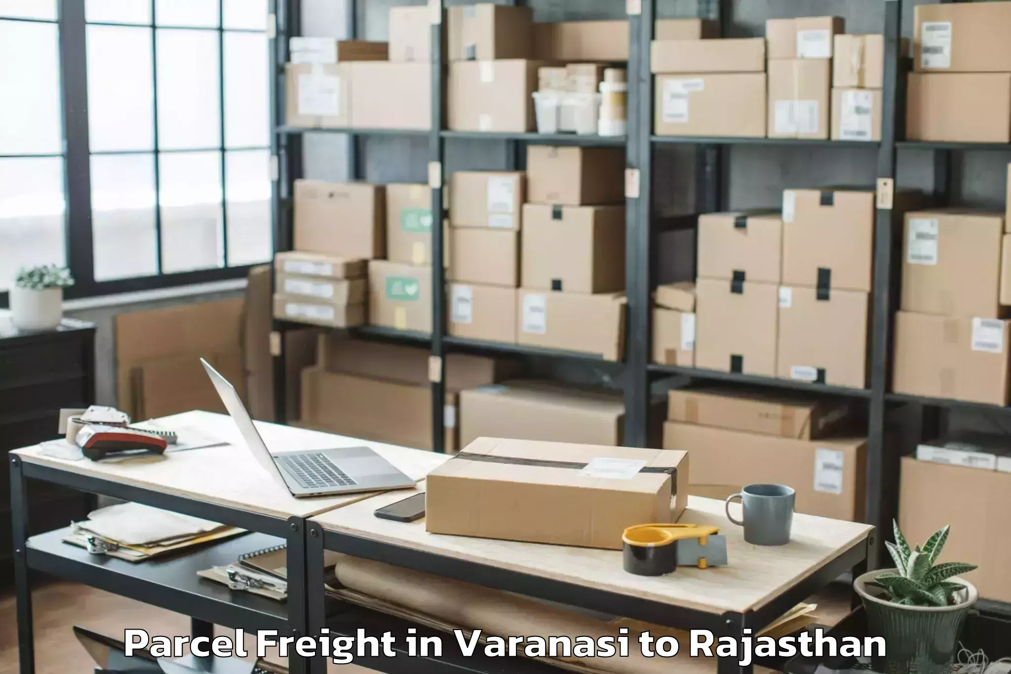 Book Your Varanasi to Badnor Parcel Freight Today